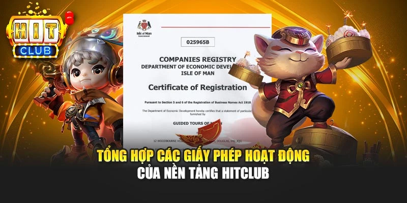 Tổng hợp các giấy phép hoạt động của nền tảng HITCLUB